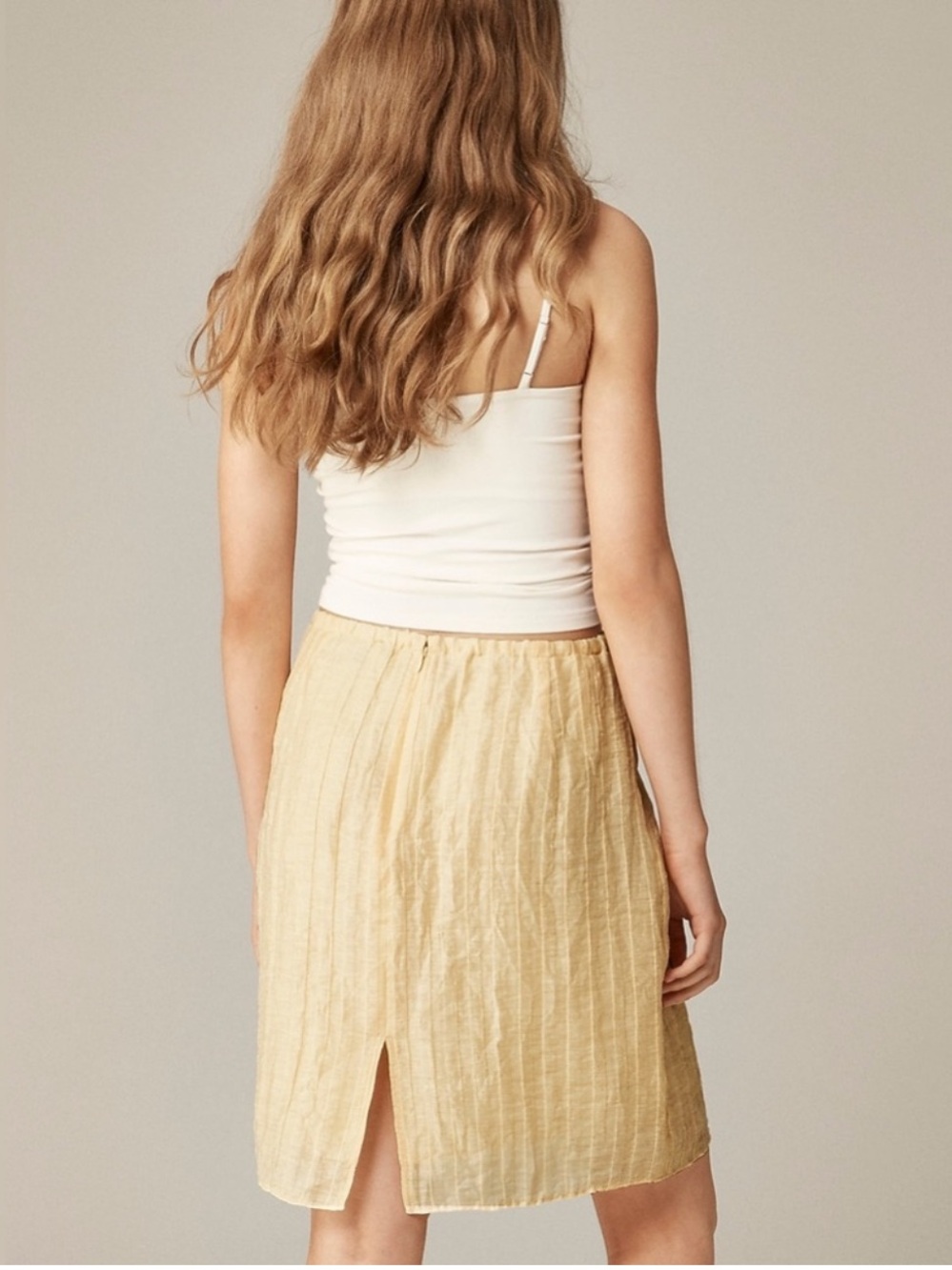 J. Crew Textured Linen-Blend Skirt size 6 CL665 - Picture 3 of 12